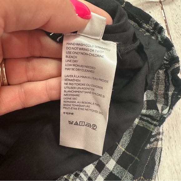 Anthropologie sarah plaid embroidered tunic  dress sz 10 petite Dolman Sleeve - Picture 8 of 9